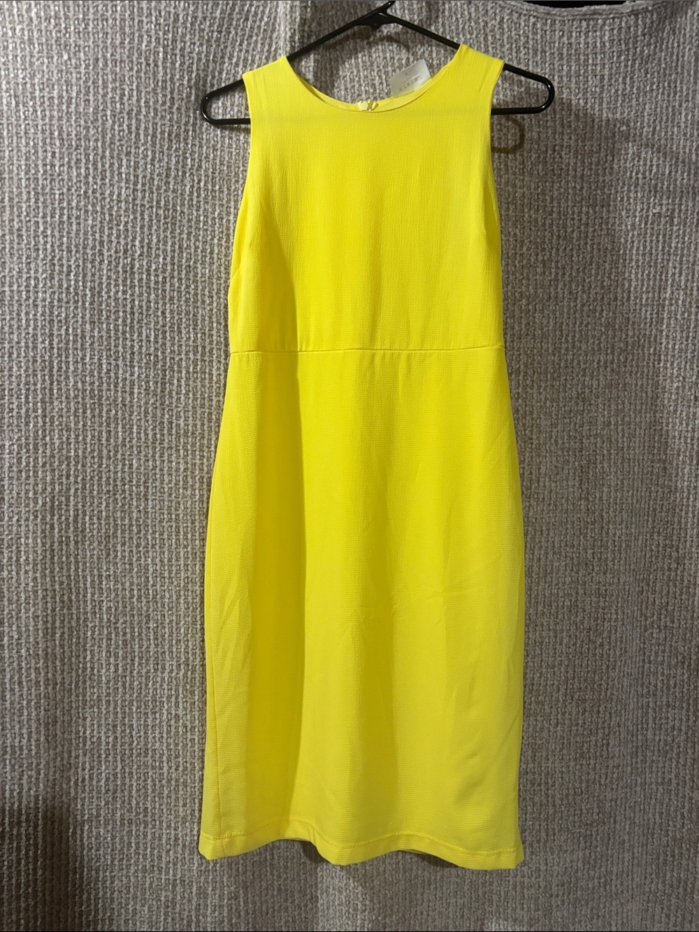 NYMPHE Bright Yellow Midi Sheath Dress